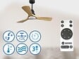 PURLINE - Ventilateur de plafond Réversible  Thermostat Dimmable Wifi Moteur à courant continu Toits en pente Télécommande Lumière à trois tons Hypersilence Mémoire - vignette
