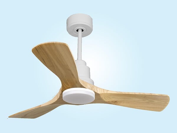 PURLINE - Ventilateur de plafond Réversible  Thermostat Dimmable Wifi Moteur à courant continu Toits en pente Télécommande Lumière à trois tons Hypersilence Mémoire - large