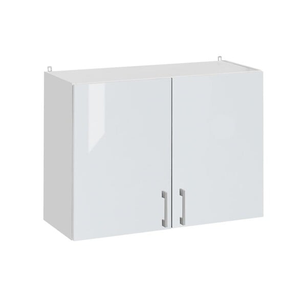CUISINEANDCIE - Cuisineandcie - Meuble haut de cuisine Eco Blanc Brillant 2 portes L 80 cm - large