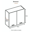 CUISINEANDCIE - Cuisineandcie - Meuble haut de cuisine Eco Blanc Brillant 2 portes L 80 cm - vignette