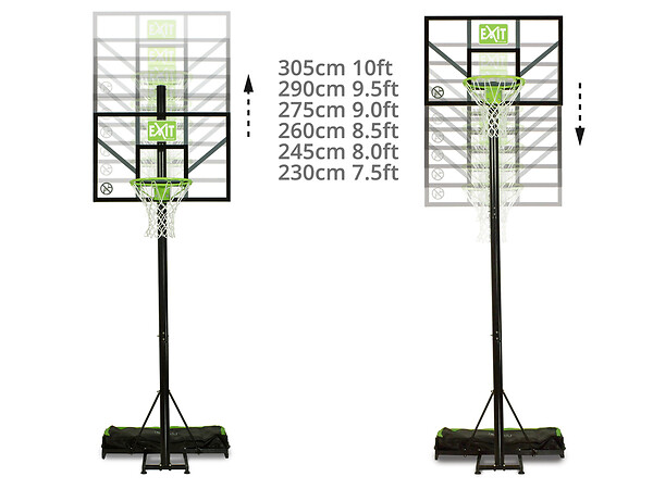 EXIT TOYS - Panier de basket mobile réglable en hauteur Comet - Exit Toys - large