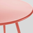 OVIALA - Table basse de jardin ronde en métal argile 50 cm - Palavas - vignette