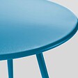 OVIALA - Table basse de jardin ronde en métal bleu pacific 40 cm - Palavas - vignette