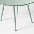 OVIALA - Table basse de jardin ronde en métal vert sauge 40 cm - Palavas - vignette