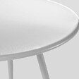 OVIALA - Table basse de jardin ronde en métal blanc 40 cm - Palavas - vignette