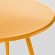 OVIALA - Table basse de jardin ronde en métal jaune 50 cm - Palavas - vignette