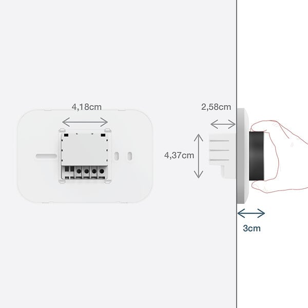AVIDSEN - Thermostat Wifi connecté filaire pour chaudière avec programmation HomeFlow Knob - Avidsen - 127067 - large