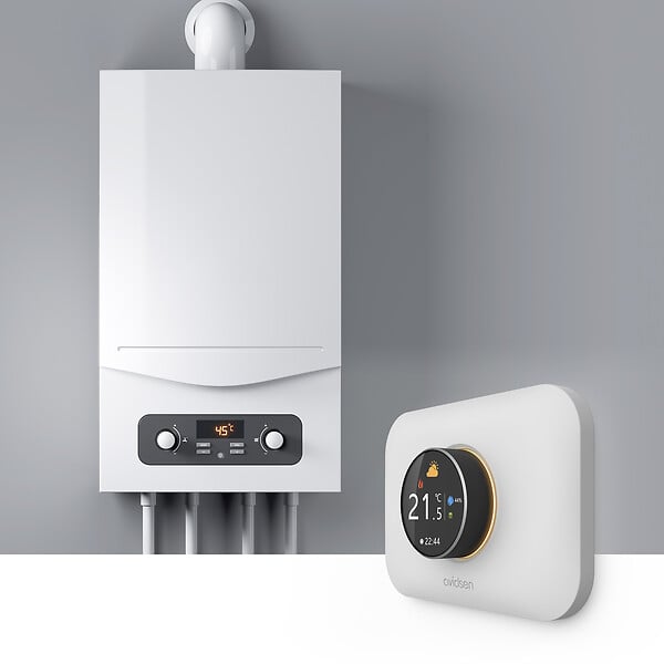 AVIDSEN - Thermostat Wifi connecté filaire pour chaudière avec programmation HomeFlow Knob - Avidsen - 127067 - large