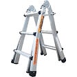 SECURY-T - Échelle articulée et télescopique pliante en aluminium 4x3 marches 2,81m - vignette
