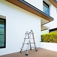 SECURY-T - Échelle articulée et télescopique pliante en aluminium 4x4 marches 3,88m - vignette