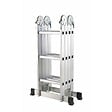 SECURY-T - Échelle Multifonction Pliable 4x5 marches 6 en 1 - 5.7m - 100% aluminium - Avec plateforme échafaudage - vignette