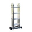 SECURY-T - Échelle Multifonction Pliable 4x4 marches 6 en 1 - 4.6m - 100% aluminium - Avec plateforme échafaudage - vignette
