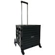 SECURY-T - Chariot de course 8 roues - Pliable - Plastique - Avec Couvercle - Noir - 70Kg - vignette