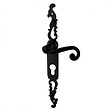 SECURY-T - Poignées de porte fer forgé COQ 330x36mm noir à saillie rehaussée Trou de cylindre i 330X36 mm - vignette