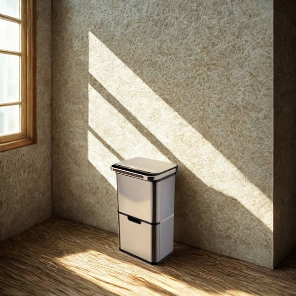 BEYOND BLUE - Poubelle cuisine automatique de tri à 4 compartiments - 60L - Inox SS304 - Piles ou batterie - large