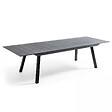 OVIALA - Table de jardin extensible en aluminium gris 8 à 12 places - Olympe - vignette