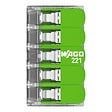 WAGO - Boite de 25 bornes d'installation 221 Green Range Wago - 5 conducteurs 4mm² - à leviers souple & rigide - vignette