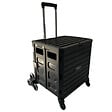 SECURY-T - Chariot de course 8 roues - Pliable - Plastique - Avec Couvercle - Noir - 70Kg - vignette