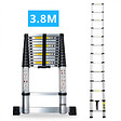 SECURY-T - Echelle télescopique aluminium 13 marches H3,8 m avec barre stabilisatrice - vignette