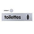 NOVAP - Plaquette de porte plexiglas 170 x 45 mm - Toilettes Femmes - Classique argent - NOVAP - 4322209 - vignette