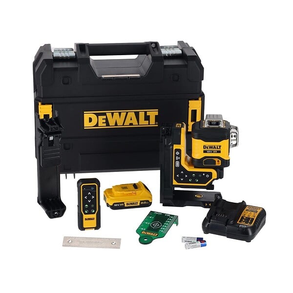 DEWALT - Niveau laser multilignes 3 x 360° avec faisceau vert et télécommande - Livré en coffret T-STAK -  - DCLE34035D1-QW - large