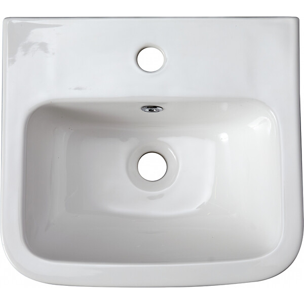 GODART - Lave mains en porcelaine pour WC à suspendre 40.5 cm avec trop plein - Confort - large