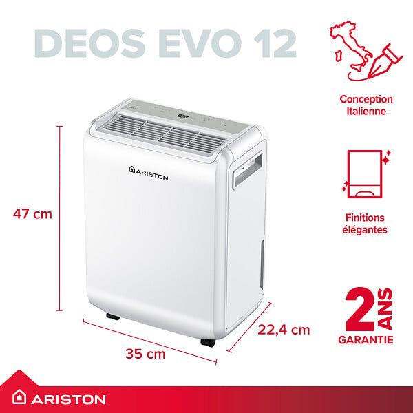 ARISTON - Déshumidificateur 12l/jour - Ariston DEOS EVO 12 - large