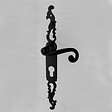 SECURY-T - Poignées de porte fer forgé COQ 330x36mm noir à saillie rehaussée Trou de cylindre i 330X36 mm - vignette