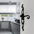 SECURY-T - Poignées de porte fer forgé COQ 330x36mm noir à saillie rehaussée Trou de cylindre i 330X36 mm - vignette
