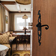 SECURY-T - Poignées de porte fer forgé COQ 330x36mm noir à saillie rehaussée Trou de cylindre i 330X36 mm - vignette