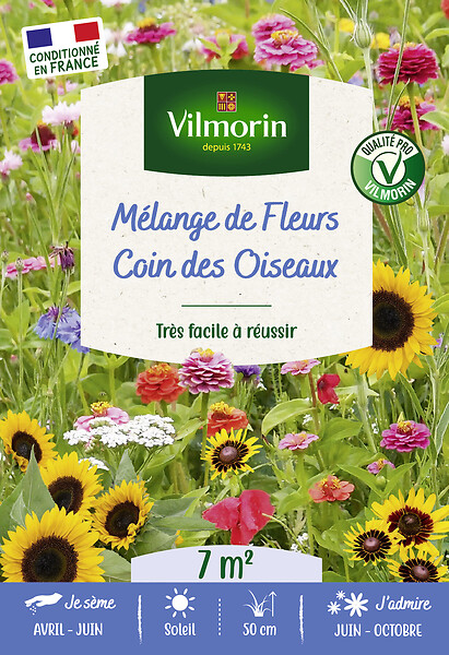 VILMORIN - VILMORIN - Mélange de Fleurs Coin des Oiseaux 7m² - large