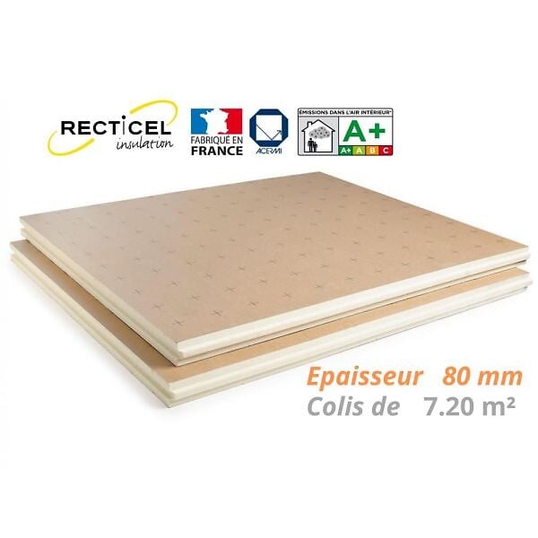 RECTICEL - Dalle isolant Polyuréthane 48 mm EUROSOL R2,20  Colis de 12,00 m² - large