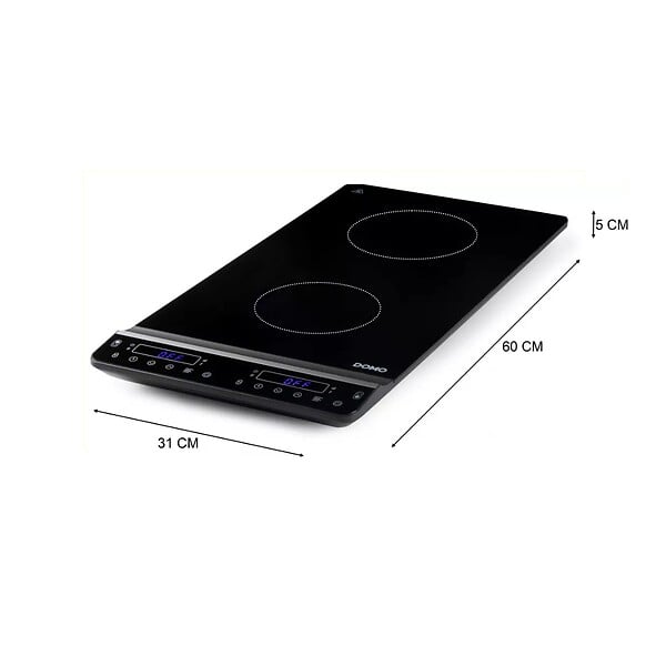DOMO - table de cuisson induction posable 2 feux 3100w - DO30211IP - large