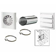 VENTS - Lot Extracteur d'air MF (interrupteur)+ Gaine flexible+ Grille+2 colliers diamètre 125 - vignette