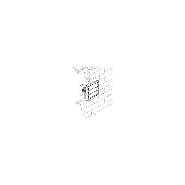 VENTS - Lot Extracteur d'air MF (interrupteur)+ Gaine flexible+ Grille+2 colliers diamètre 125 - large