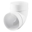 BLAUBERG - Coude mâle VMC angle 90 degrés PVC blanc RB BLAUPLAST - Diamètre (mm): 125 - vignette