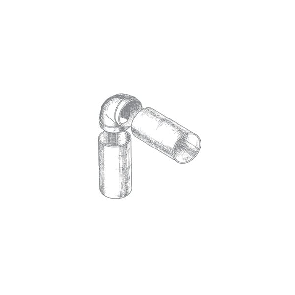 BLAUBERG - Coude mâle VMC angle 90 degrés PVC blanc RB BLAUPLAST - Diamètre (mm): 125 - large