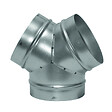 JONCOUX - Culotte VMC de dérivation à 90° pour gaines de ventilation en acier galvanisé - Diamètre (mm): 160 - vignette