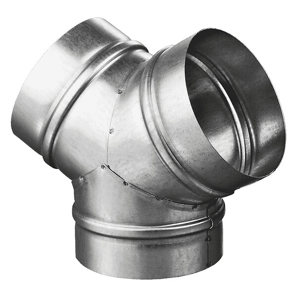 JONCOUX - Culotte VMC de dérivation à 90° pour gaines de ventilation en acier galvanisé - Diamètre (mm): 160 - large