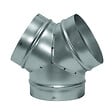 JONCOUX - Culotte VMC de dérivation à 90° pour gaines de ventilation en acier galvanisé - Diamètre (mm): 80 - vignette