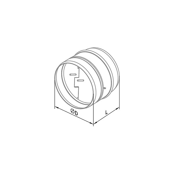 BLAUBERG - Clapet Anti-Retour VRV - pose entre 2 conduits - Diamètre (mm): 125 - large
