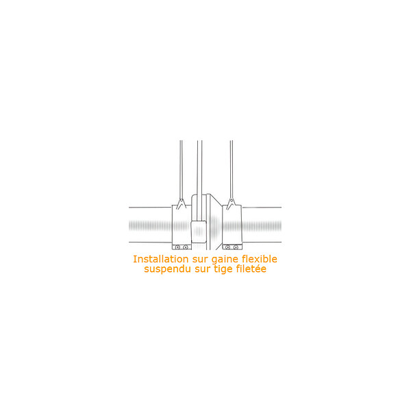 LINDAB - Collier manchette de raccordement anti vibratiles pour ventilateur de conduit - Diamètre (mm): 200 - large