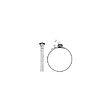 ACOMAT - Lot de 10 colliers plats de serrage - fixation inox pour gaines de ventilation - Diamètre (mm): 60 à 215 - vignette