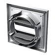BLAUBERG - Grille rejet d'air à volet anti-retour plastique DECOR G - LxH (mm): 155 x 155 rac Ø 100/125 - Couleur: Blanc - vignette