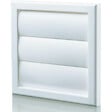 BLAUBERG - Grille rejet d'air à volet anti-retour plastique DECOR G - LxH (mm): 155 x 155 rac Ø 100/125 - Couleur: Blanc - vignette