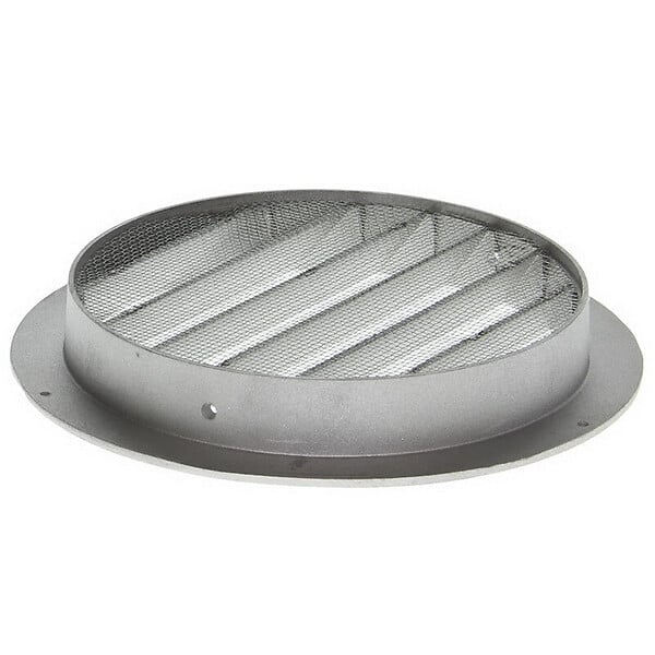 BLAUBERG - Grille aération extérieure circulaire pare-pluie aluminium prise ou rejet d'air en façade - Diamètre (mm): 250 - large