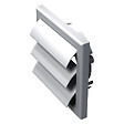 BLAUBERG - Grille rejet d'air à volet anti-retour plastique DECOR G - LxH (mm): 155 x 155 rac Ø 100/125 - Couleur: Beige - vignette