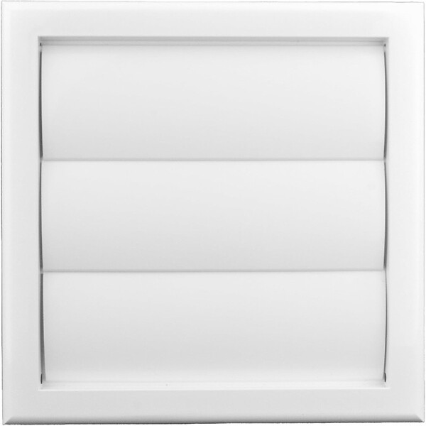 BLAUBERG - Grille rejet d'air à volet anti-retour plastique DECOR G - LxH (mm): 155 x 155 rac Ø 100/125 - Couleur: Beige - large