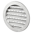 BLAUBERG - Grille aération extérieure circulaire pare-pluie aluminium prise ou rejet d'air en façade - Diamètre (mm): 100 - vignette
