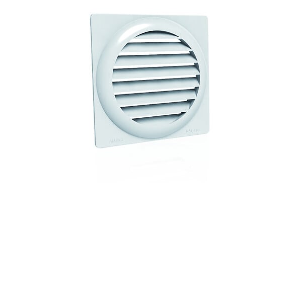 ANJOS - Grille ventilation de façade plastique blanc à auvents ANJOS GAE - Diamètre (mm): 125 - large